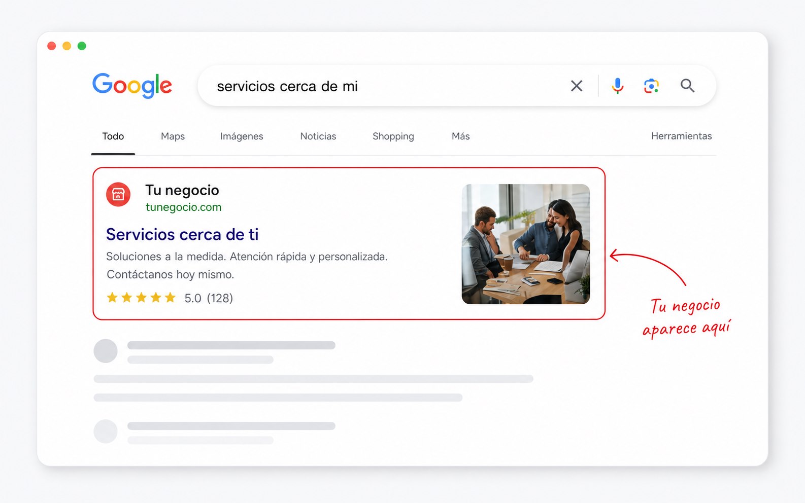 Resultado destacado para aparecer en Google