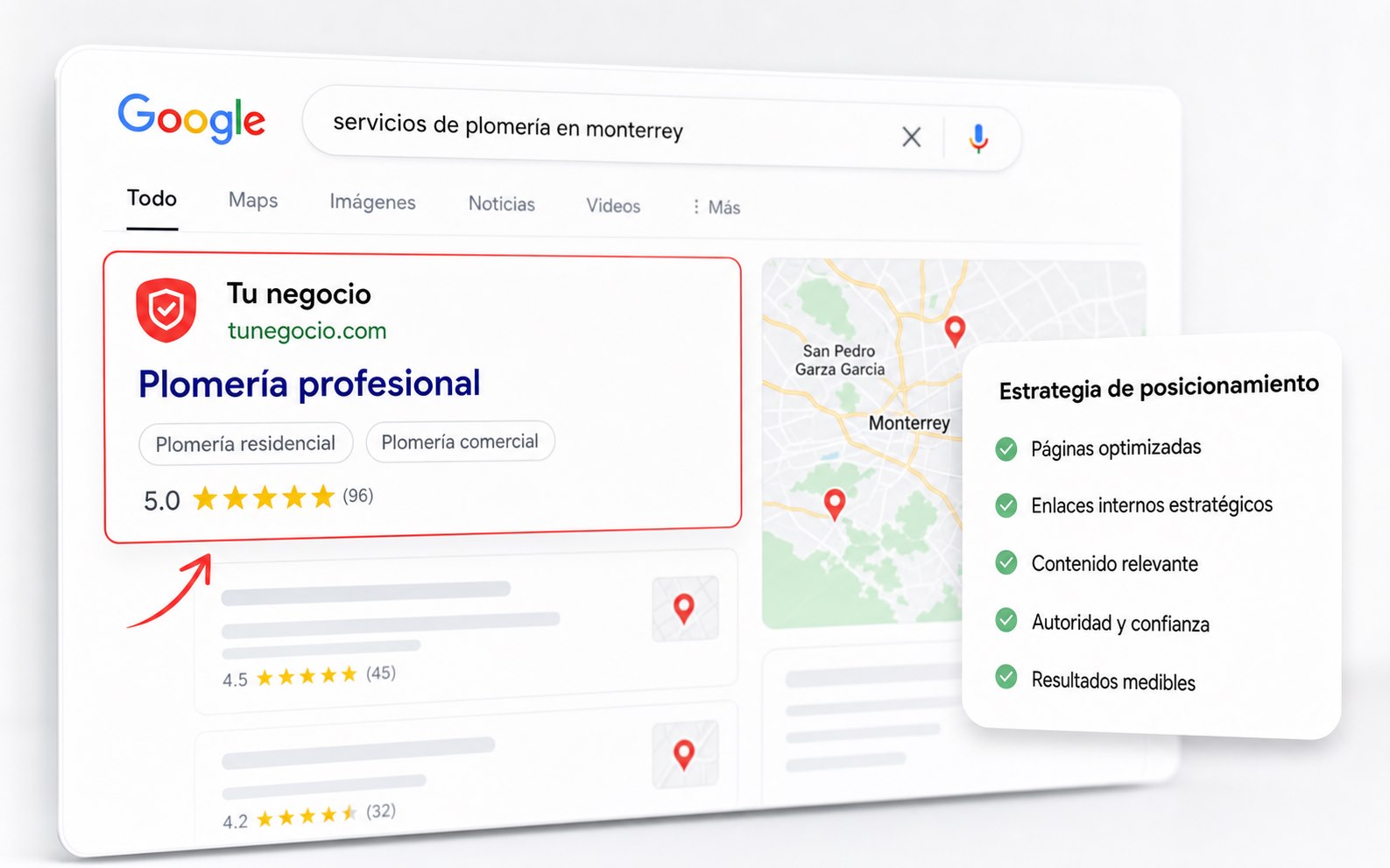 Estrategia para posicionar negocio en Google
